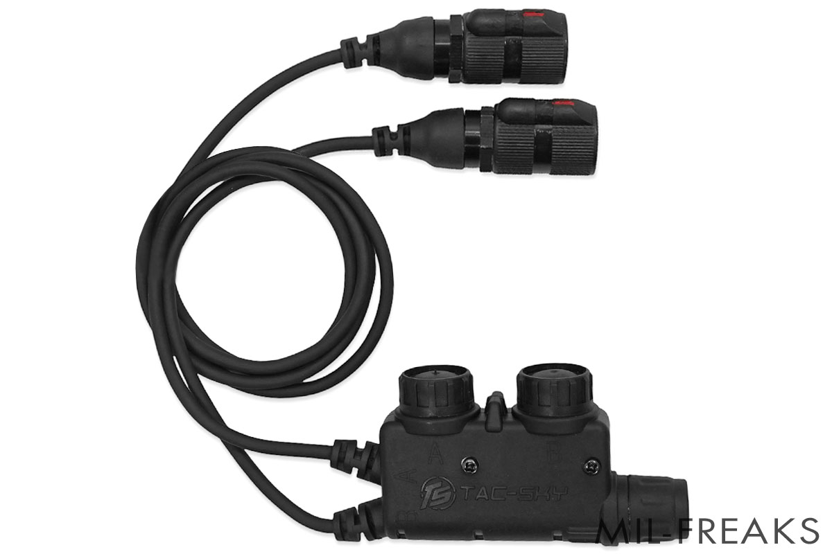 TAC-SKY Ops-Coreタイプ デュアルチャンネル PTTマイクスイッチ 6ピン アーバンコネクター ブラック