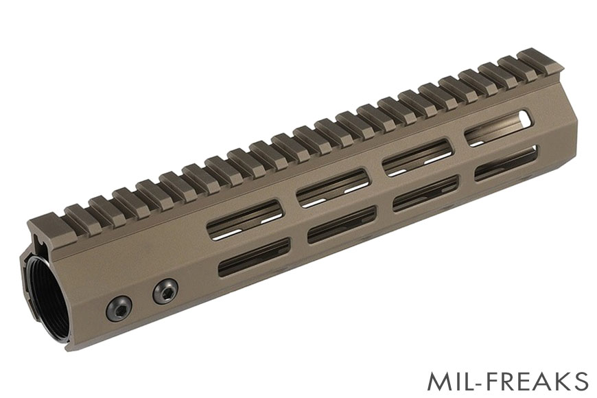 Airsoft Artisan Stubborn Muleタイプ OCTAGONAL ハンドガード 9インチ ブラウン AEG/GBB/MWS/PTW用