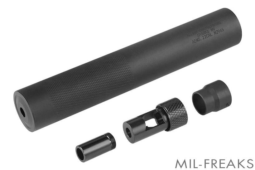 Airsoft Artisan AE OPSタイプ Mk12 SPR サプレッサー + OTB マズルセット 逆ネジ 14mm