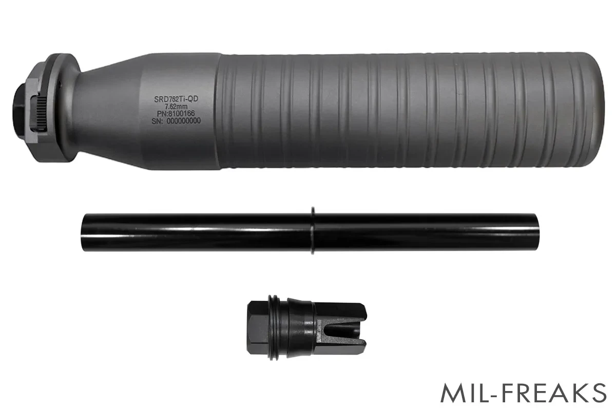 Airsoft Artisan SIGタイプ MCX SRD762Ti QD サプレッサー + 3 Prong