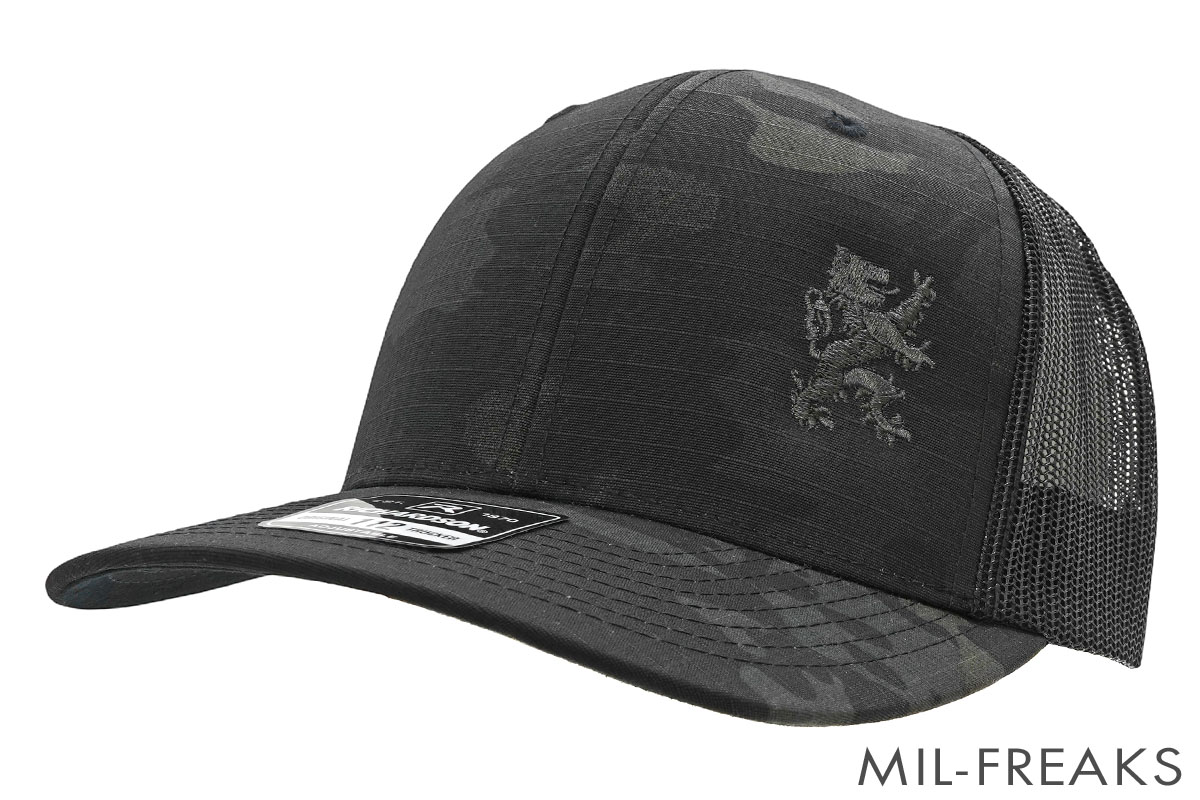 LBT LION 刺繍ロゴ メッシュキャップ マルチカムブラック