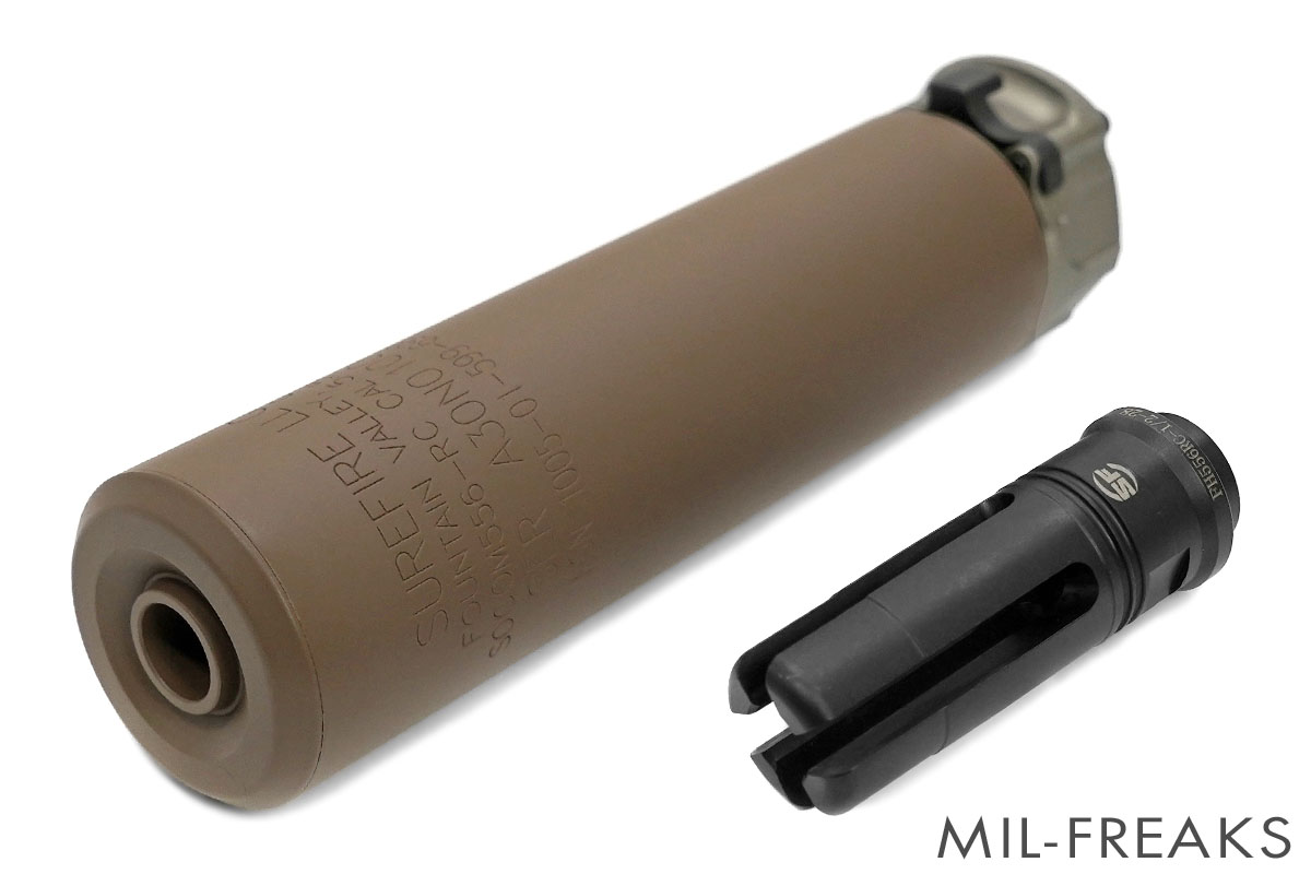 Airsoft Artisan SureFireタイプ SOCOM-RC サプレッサー + SF4Pタイプハイダーセット フラットダークアース