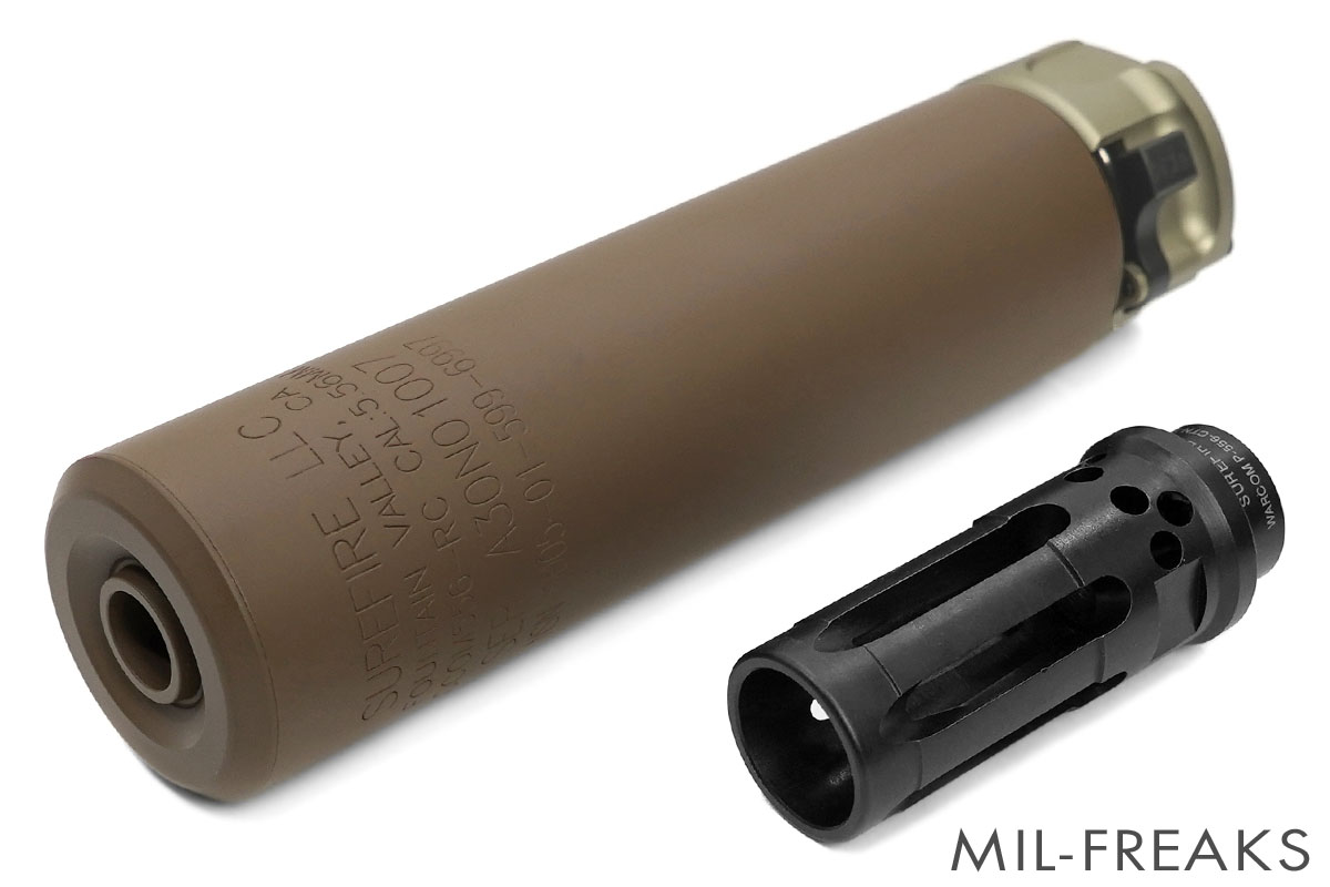 Airsoft Artisan SureFireタイプ SOCOM-RC サプレッサー + WARCOMPタイプ ハイダーセット フラットダークアース