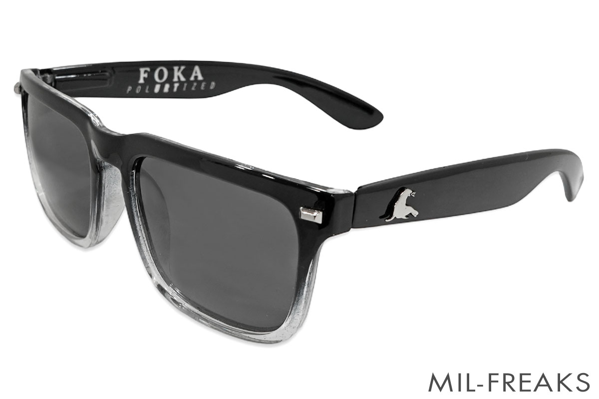 URT “FOKA” サングラス クリスタルグレーフレーム 偏光アッシュレンズ Black Sea Nettle