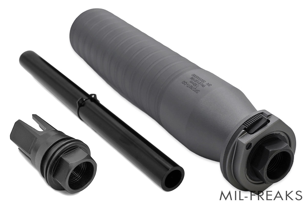 Airsoft Artisan MCX SRD762Ti-QDタイプサプレッサー Airsoft Artisan SIG MCX SRD762Ti-QDタイプサプレッサー (3-Prong