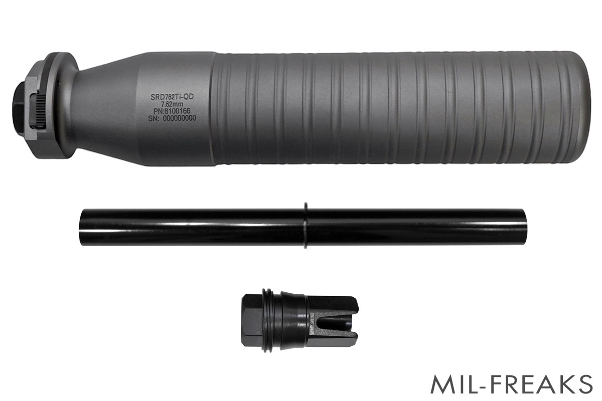 Airsoft Artisan SIGタイプ MCX SRD762Ti QD サプレッサー + 3 Prong