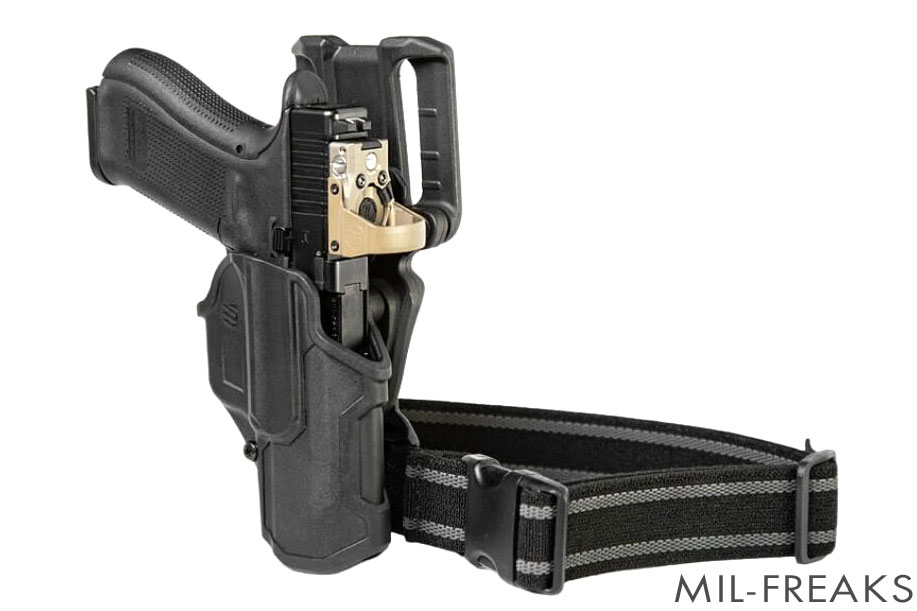 BlackHawk! T-SERIES L2C COMPACT OVERT Level 2 DUTYホルスター + Jacket Slot プラットフォームキット ブラック