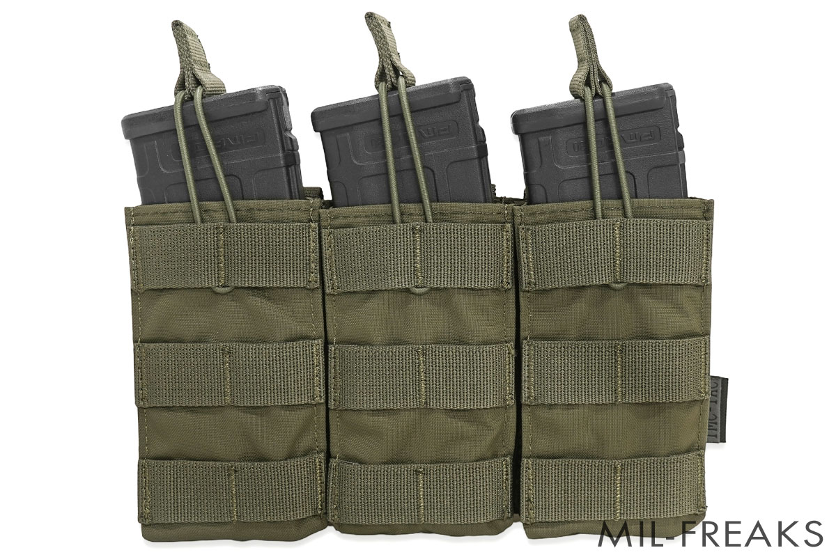 TMC MOLLE オープントップ AK/M4 トリプル マガジンポーチ レンジャーグリーン