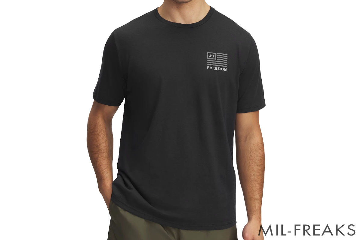 Under Armour Tactical Freedom Left Chest FLAG ショートスリーブ ドライTシャツ ブラック