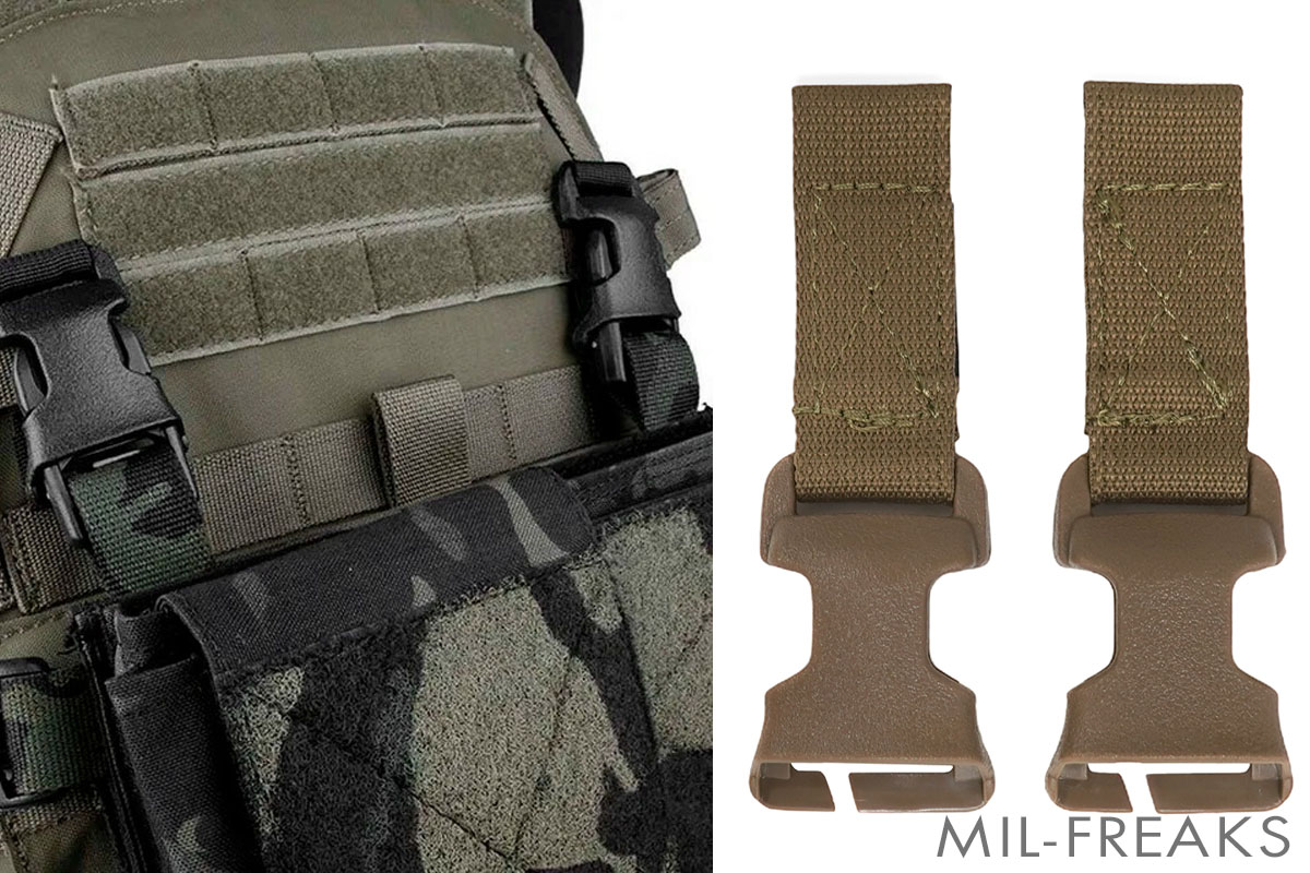 TMC SwiftClip プラカード用バックル ペアセット コヨーテブラウン