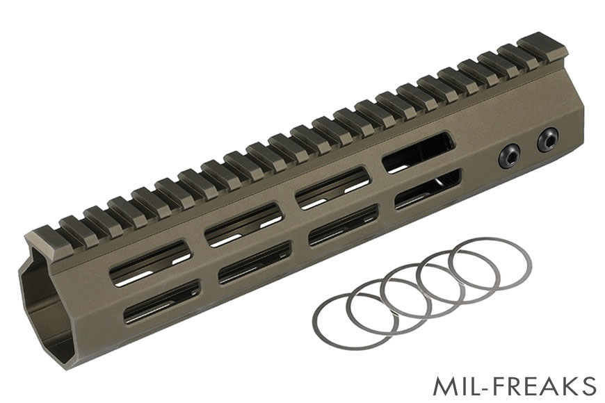 Airsoft Artisan Stubborn Muleタイプ OCTAGONAL ハンドガード 9インチ ダークアース AEG/GBB/MWS/PTW用