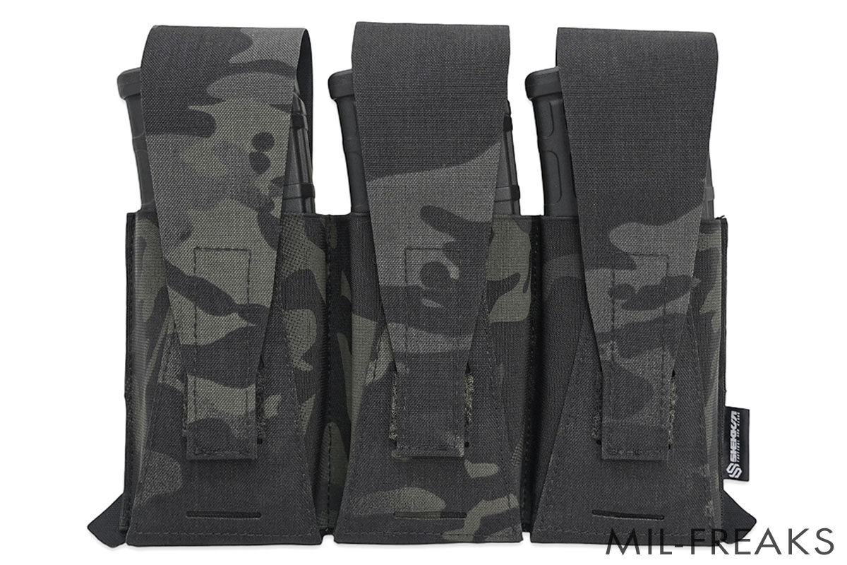 SHEKKIN GEARS LBTタイプ 6910A 5.56mm LC M4 ベルクロ マガジンポーチ ユニバーサルパネル G-HOOK マルチカムブラック