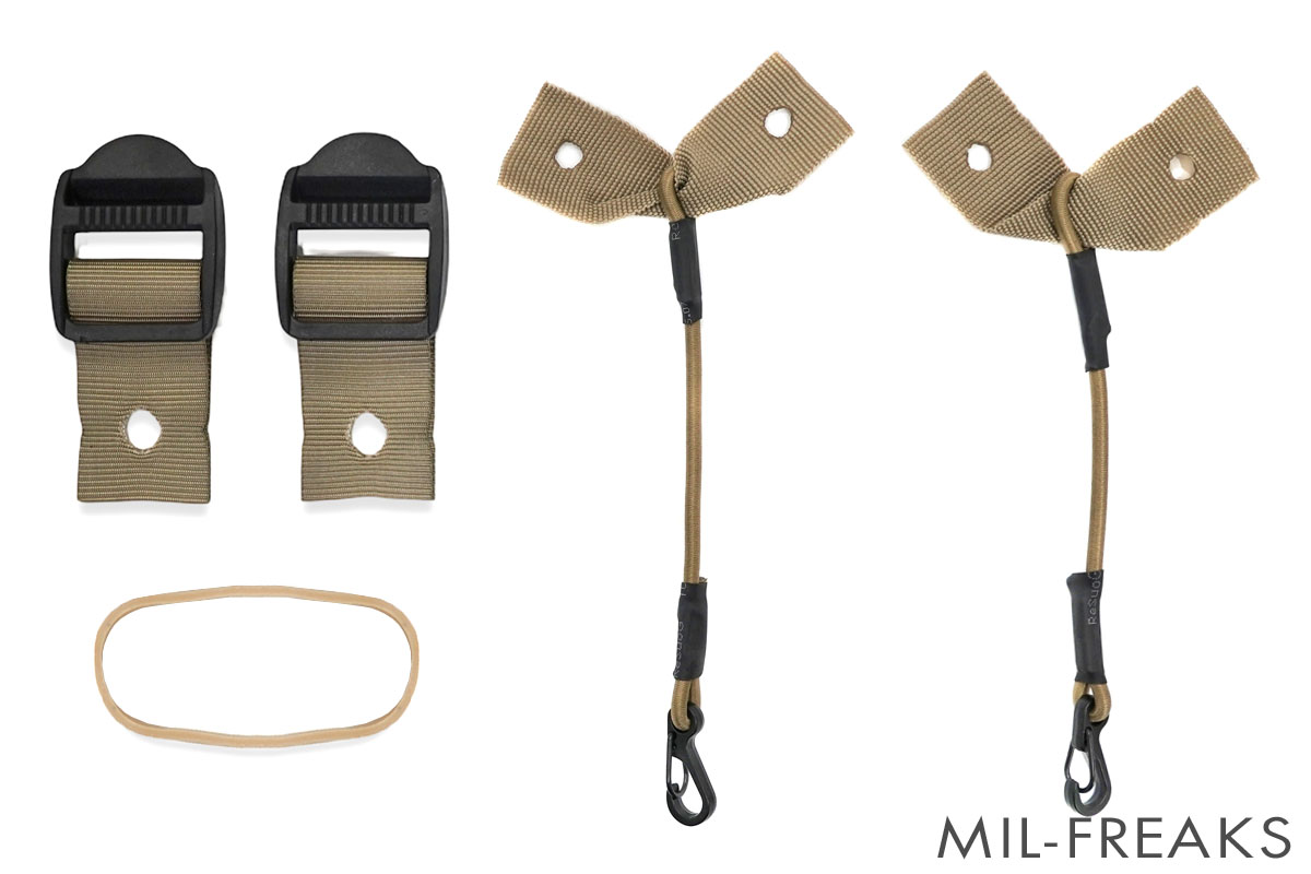 SHEKKIN GEAR DEVGRU HALOマスクホルダー + NVG ヘルメットランヤード TAN