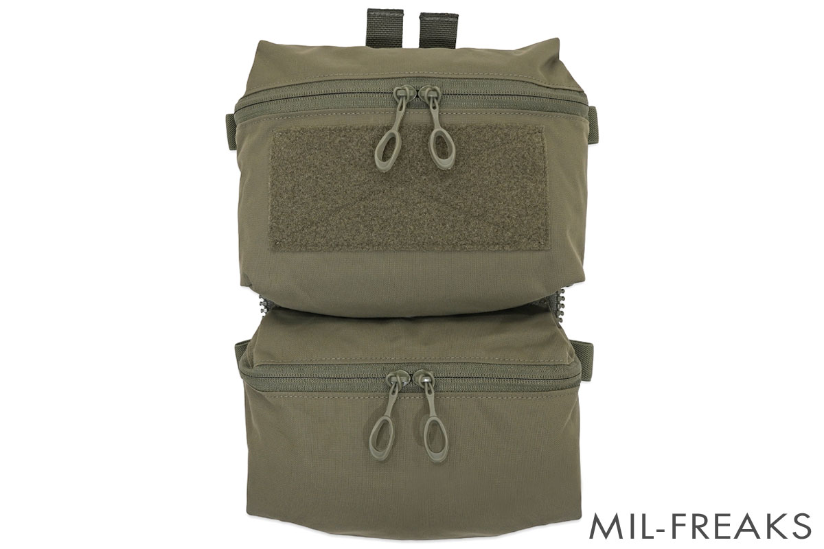 SHEKKIN GEARS Ferroタイプ Back Panel Double Pouch ZIP ON バックパネル レンジャーグリーン