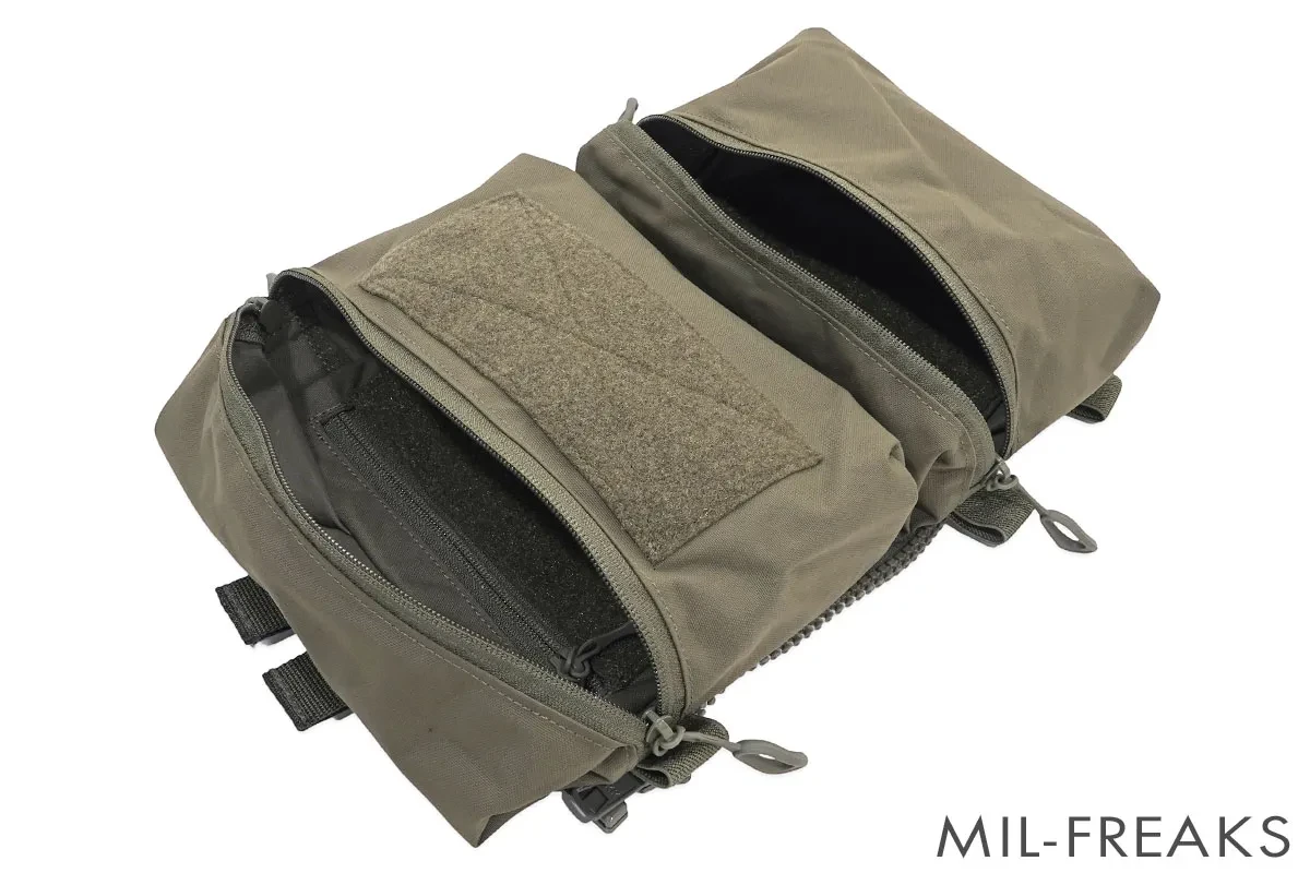 SHEKKIN GEARS Ferroタイプ Back Panel Double Pouch ZIP ON バック