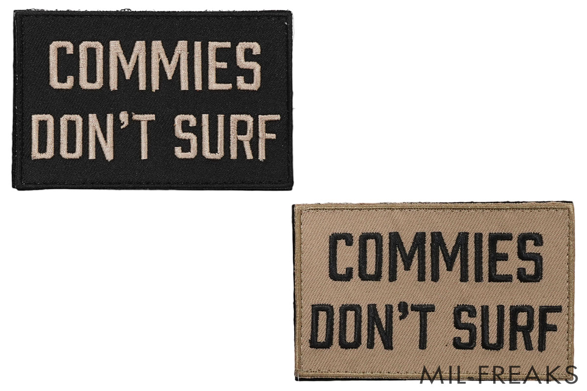 URT “COMMIES DON'T SURF” ベルクロパッチ ブラック