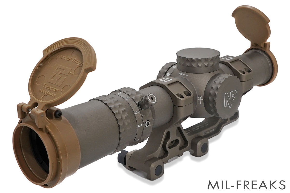 Evolution Gear NIGHT FORCEタイプ ATACR LPVO 1-8X FFP ショートスコープ + BOタイプ スコープマウントセット フラットダークアース