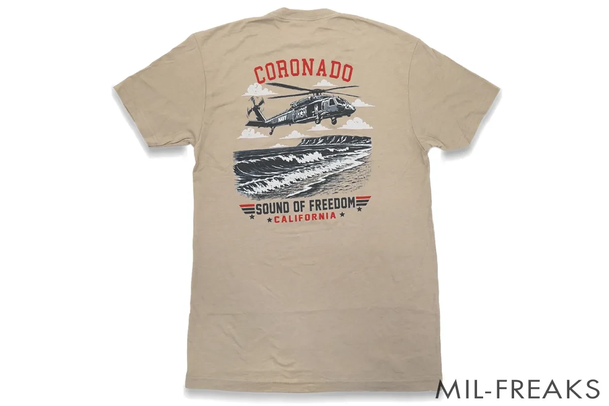 URT “Sound of Freedom Chopper” Tシャツ ヘザーTAN