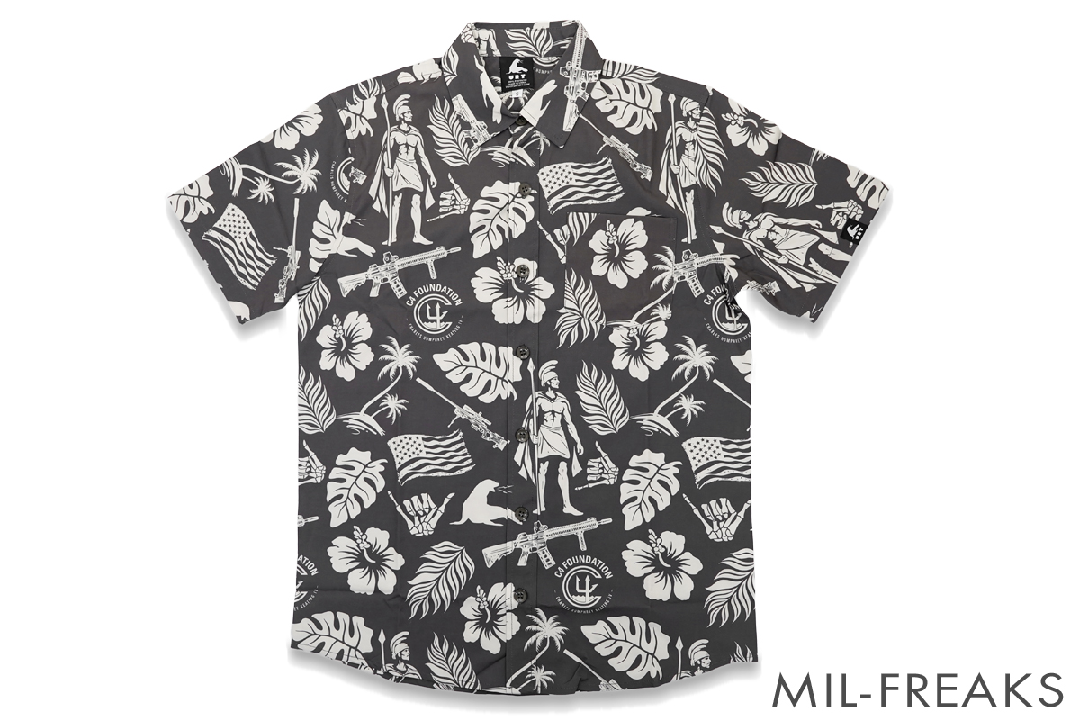 URT x C4 Foundation Hawaiian アロハシャツ オフブラック