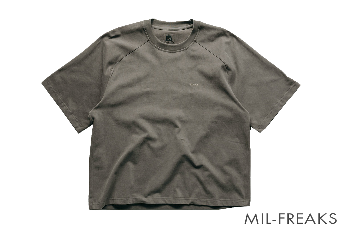 QILO Block プレミアムコットン Tシャツ ダークアース【限定販売】