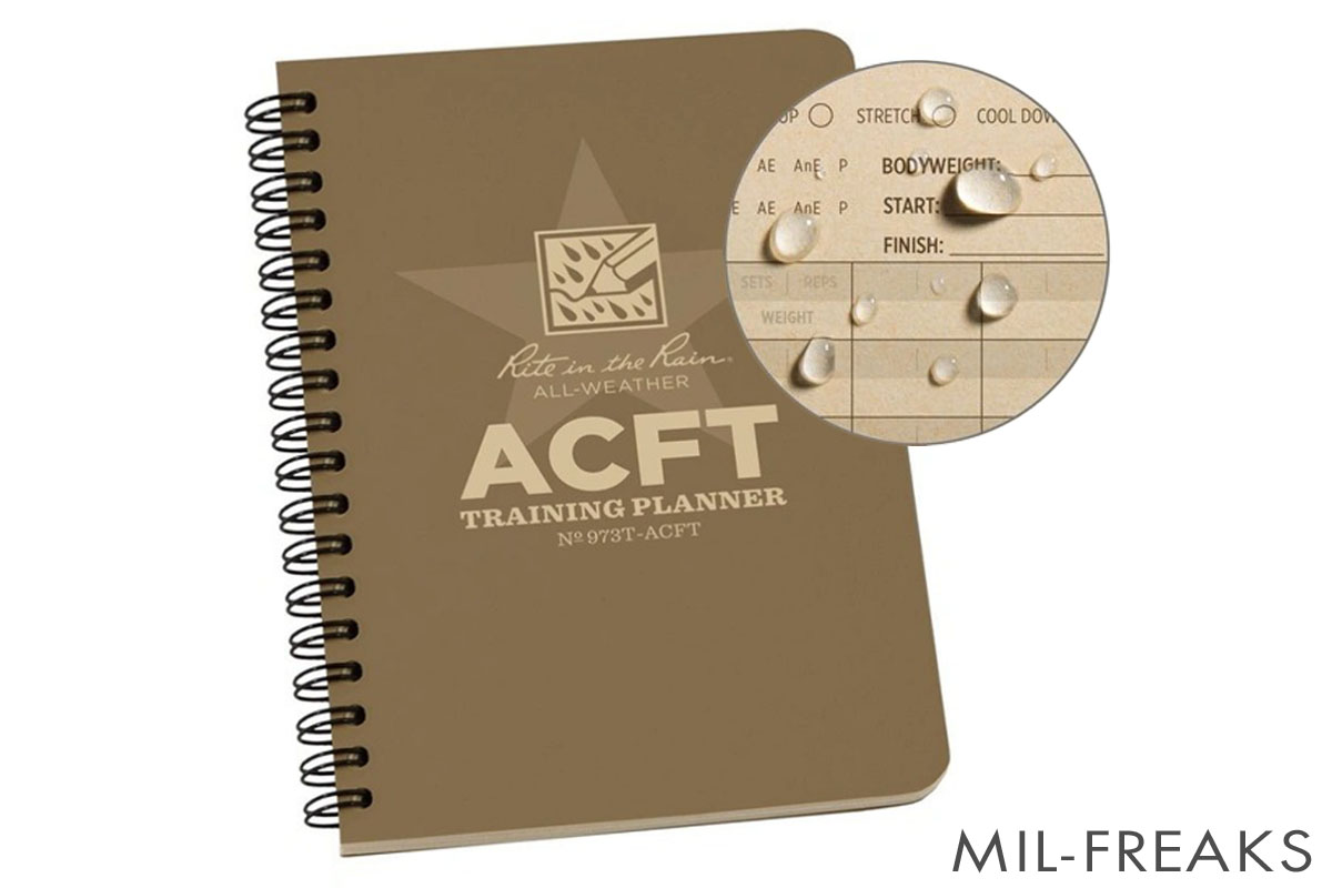Rite in the Rain #973T ACFT (米陸軍体力テスト) トレーニング レコードブック TAN