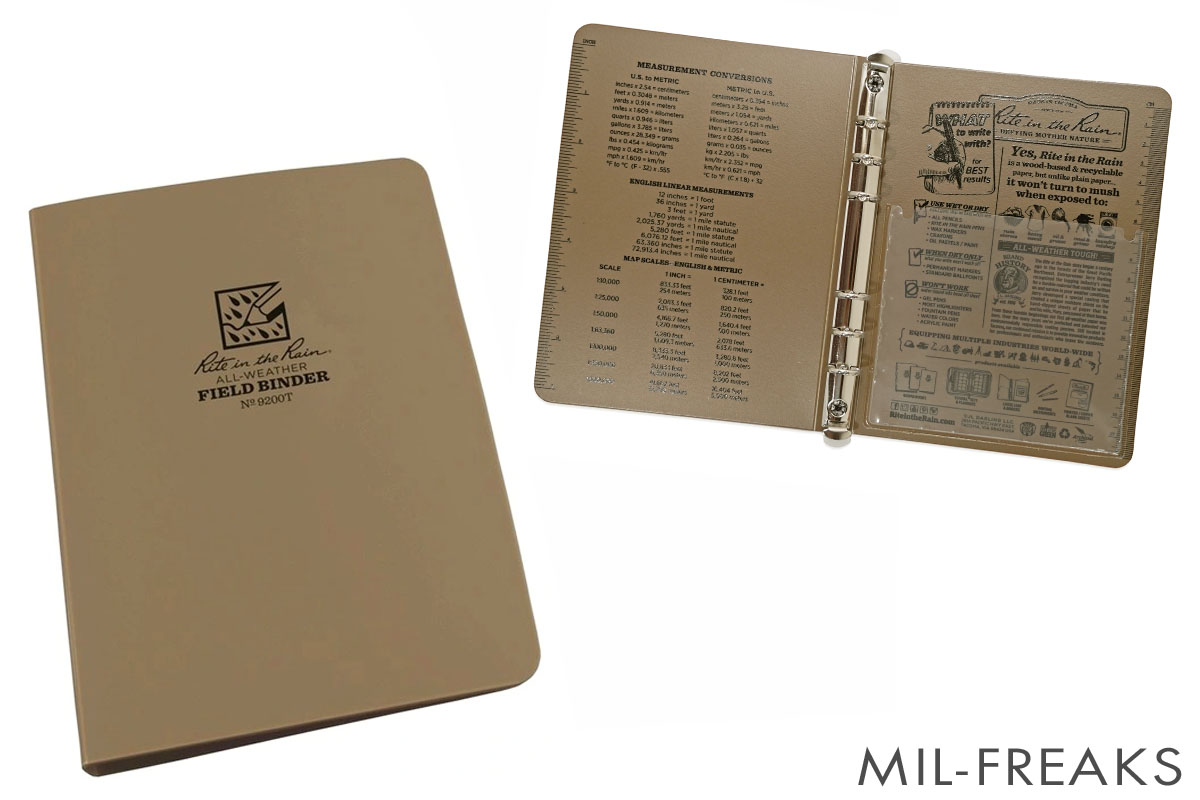 Rite in the Rain #9200T オールウェザー 防水ノート専用 1/2" リングバインダー TAN