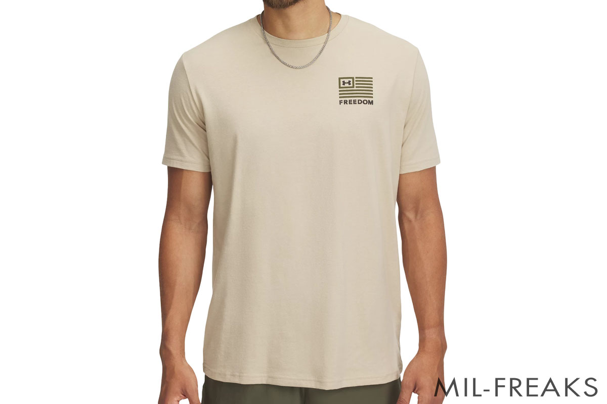 Under Armour Tactical Freedom Left Chest FLAG ショートスリーブ ドライTシャツ デザートサンド