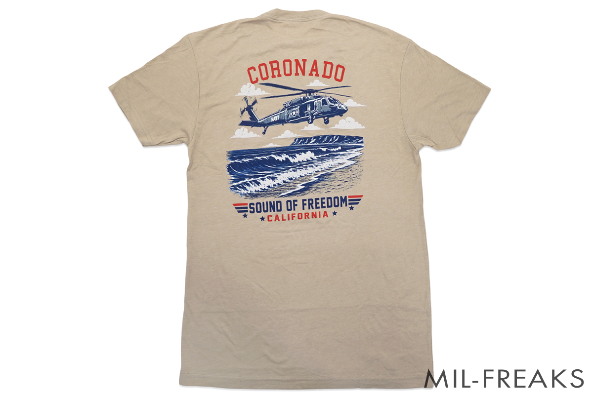 URT “Sound of Freedom Chopper” Tシャツ ヘザーTAN