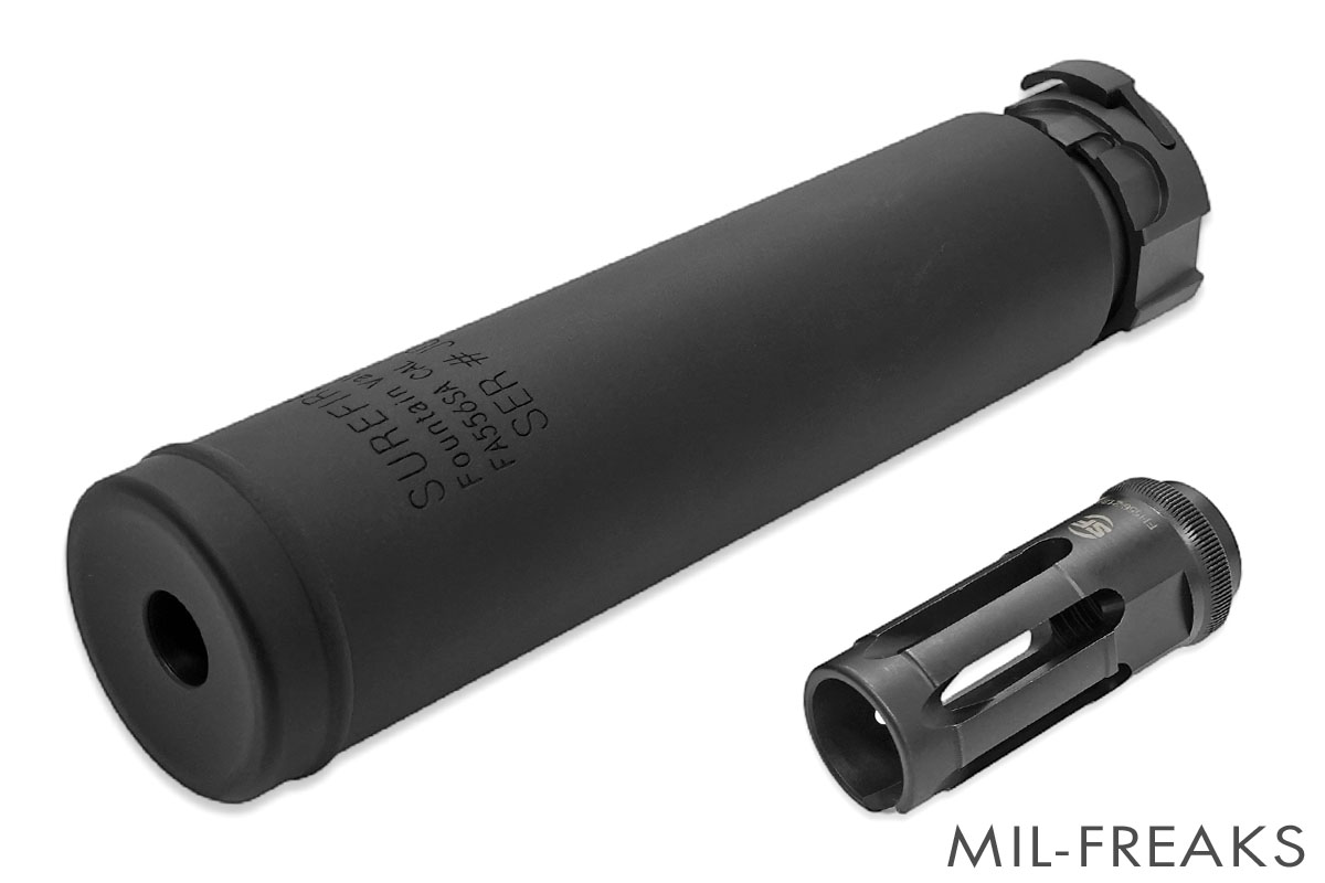Airsoft Artisan SureFireタイプ FH556SAサプレッサー + FH556-212Aタイプハイダーセット ブラック