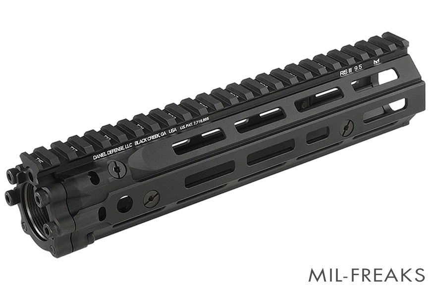 Airsoft Artisan DanielDefenseタイプ MK18 RISIII M-LOK ハンドガード 9.5インチ ブラック AEG/MWS/GBB/PTW用
