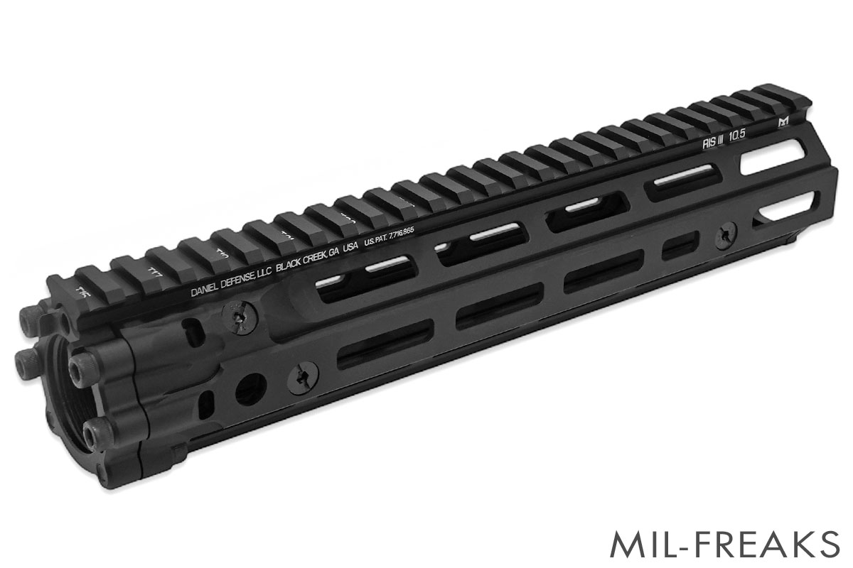 Airsoft Artisan DanielDefenseタイプ MK18 RISIII M-LOK ハンドガード 10.5インチ ブラック AEG/MWS/GBB/PTW用