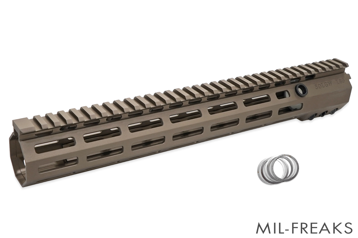 Airsoft Artisan SOLGWタイプ L89 DRIVE LOCK M-LOK ハンドガード 13.75インチ ダークアース AEG/MWS/GBB/PTW用