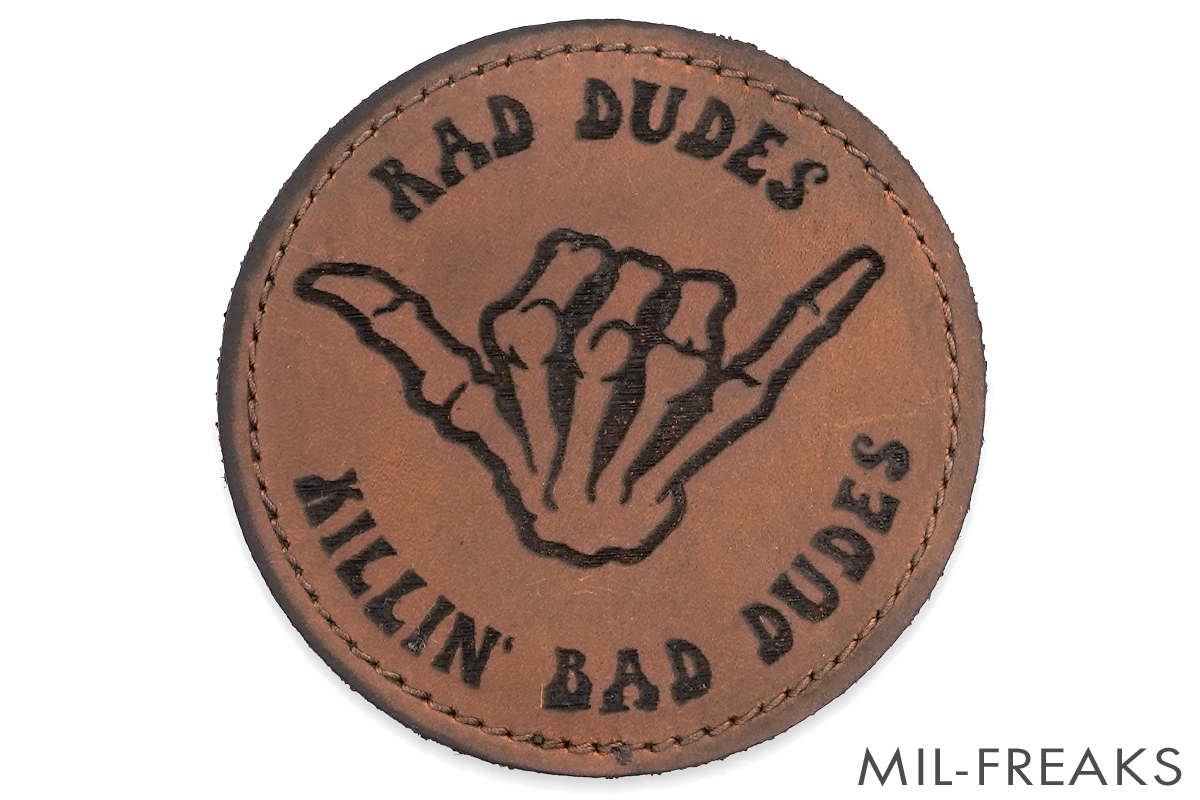 Whiskey 7 “RAD DUDES ” レザーパッチ ブラウン
