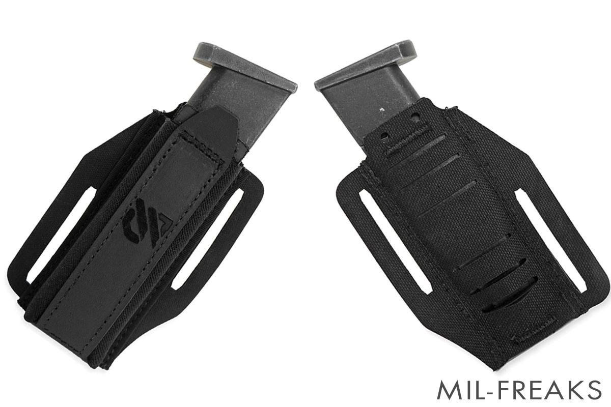 Whiskey 7 傾斜 ピストル マガジンポーチ レザー/Murdered Out Black