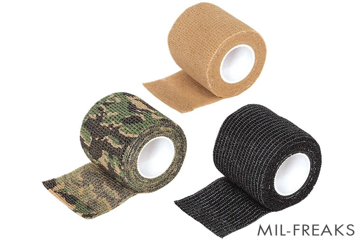 Voodoo Tactical 自着性伸縮テープ フィールドキット 3色セット TAN/BK/CAMO