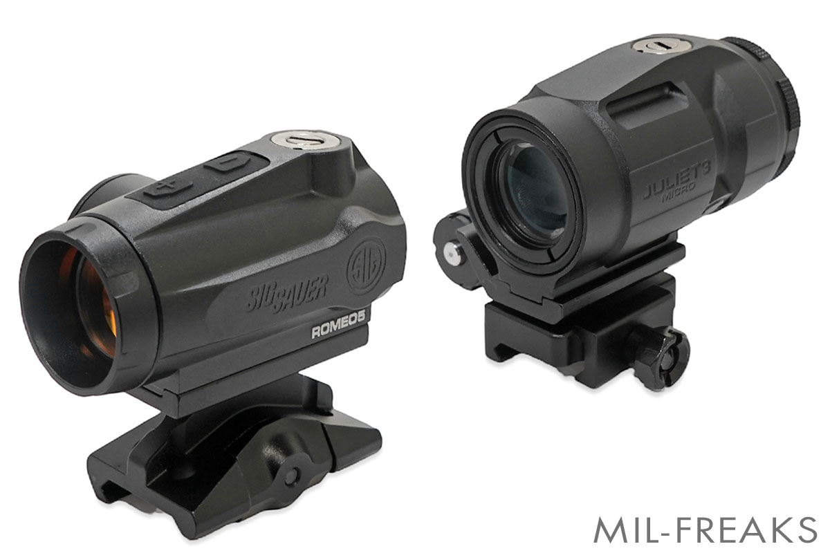Spec Precision SIGタイプ ROMEO 5 ダットサイト + JULIET MICRO マグニファイア フリップマウントセット