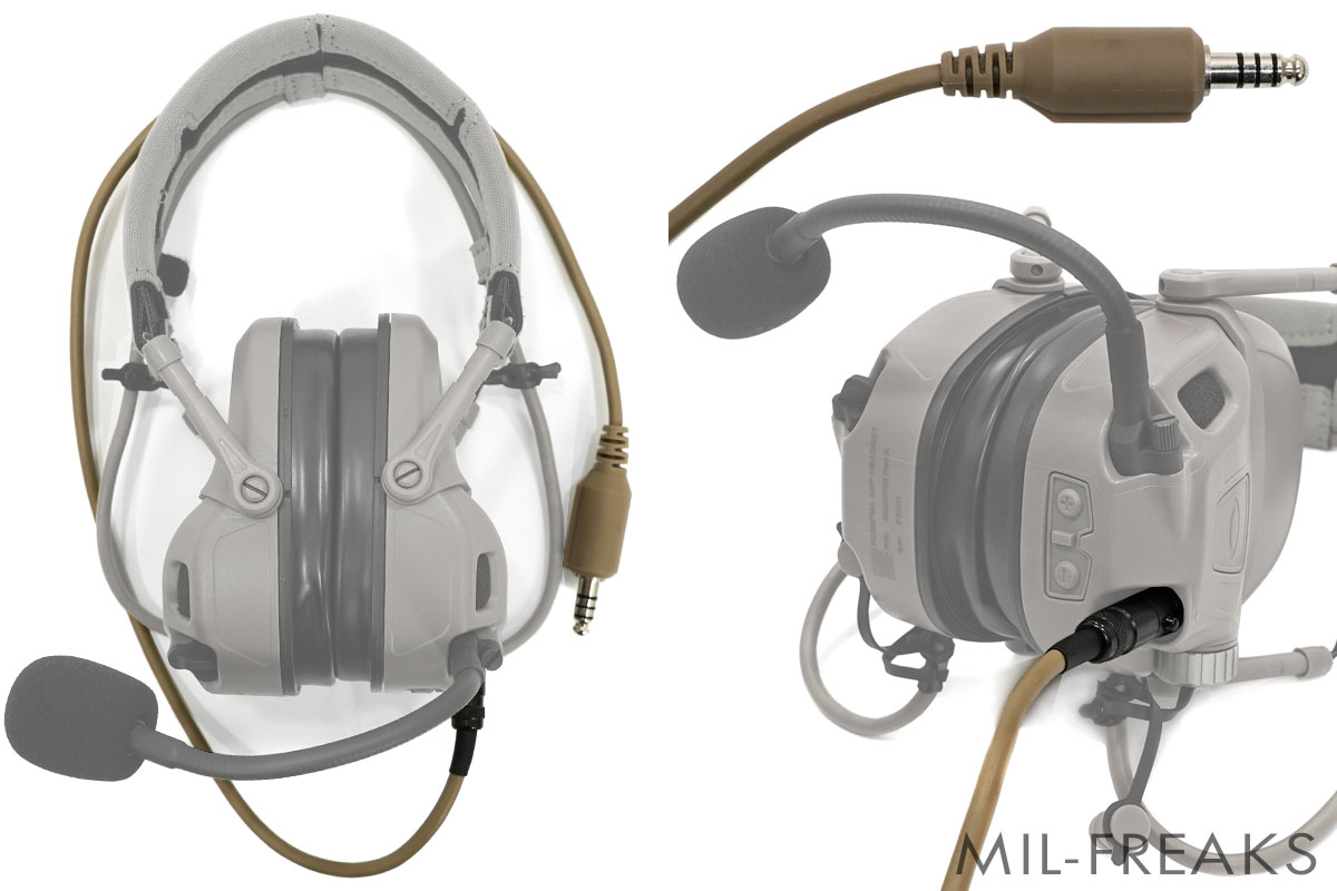 FMA x FALCO (FCS) Ops-Coreタイプ AMPヘッドセット 追加 PTTケーブル アーバンTAN