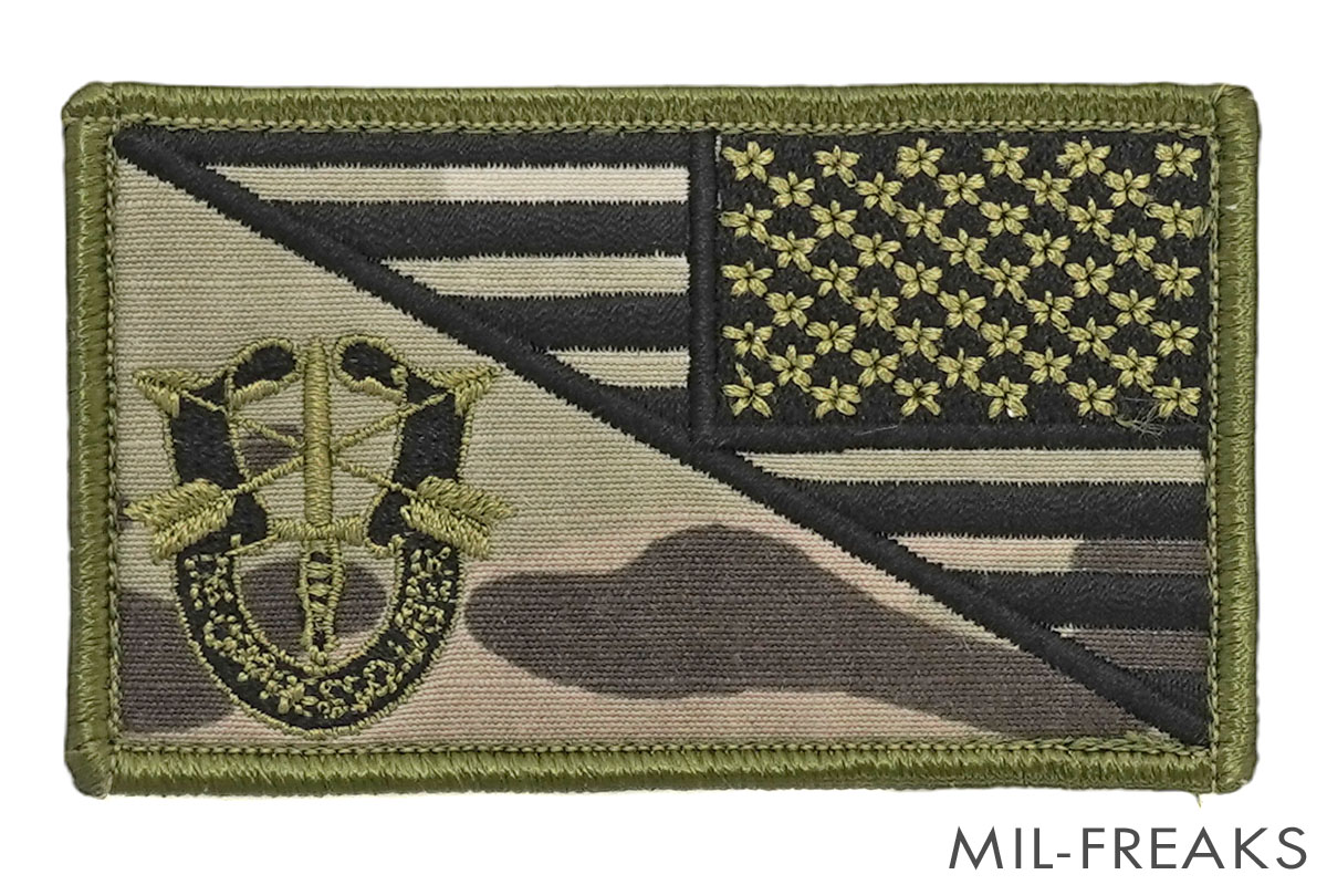 3 MADE ISSUE “U.S.FLAG X DOL” 星条旗スプリットパッチ 右星 リバース マルチカム
