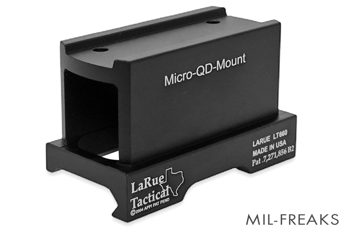 Holy Warrior LaRueタイプ LT660 Aimpoint Microマウント 1/3 Co-witness T1/T2 ダットサイトマウント ブラック