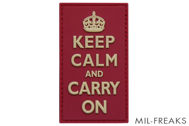 britkitusa keep calm and carry on ベルクロ pvcパッチ ミリタリー