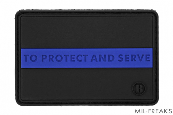 BritKitUSA Law Enforcement Thin Blue line "TO PROTECT AND SERVE" PVCパッチ