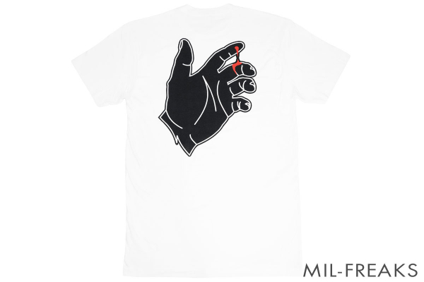 Albert Defense “New Black Hand” Tシャツ ホワイト