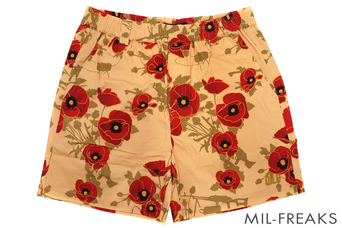 QILO x OTTE “Poppies of War” ショートパンツ Natural【限定販売 
