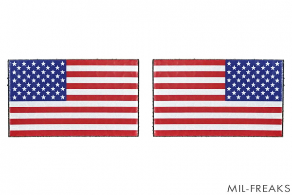 BritKitUSA US アメリカ国旗 SOLAS IR リフレクティブ 50x30mm ミニパッチ