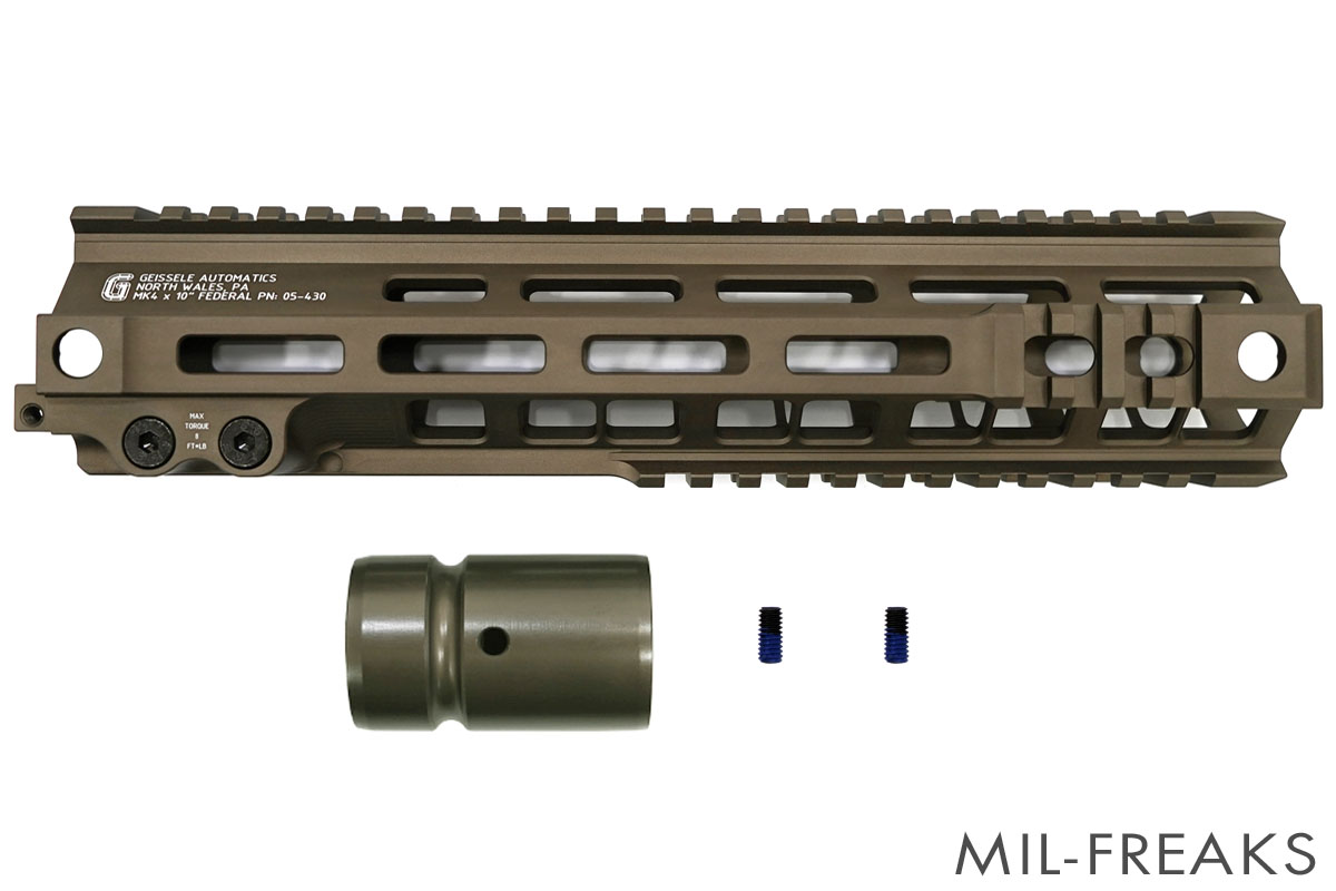 ガイズリー タイプ mk4ハンドガード 10インチ mwsで使用